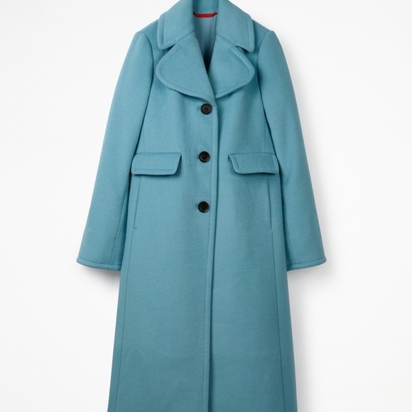 🏷 New Boden Farleigh blue wool coat US 8 petite - Picture 3 of 8